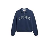 Pull 1/2 zip femme Superdry Athletic Collared Bleu XL
