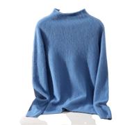 Pull 100 % cachemire de vison pour femme - Chaud, basique, doux, à manches longues - Décontracté, Wu Mai Lan, S