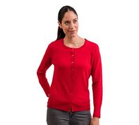 Pull 100% Cachemire pour Femme - Col Rond - Col Rond - 2 Fils, Rouge, XXL