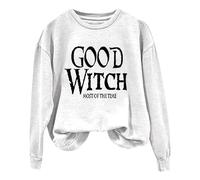 Pull à capuche à col rond pour femme avec inscription « Most of the time », blanc, 4XL
