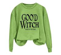 Pull à capuche à col rond pour femme avec inscription « Most of the time », Vert, XXL
