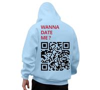 Pull à capuche à manches longues et poche pour homme et femme - Couleur unie - Imprimé noix de coco - Pour homme et femme, bleu clair, XL