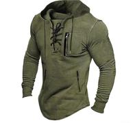 Pull à capuche à manches longues pour homme Sweat-shirt décontracté basique haut coupe droite pull pour le printemps hiver bureau quotidien sport vert gris noir (XL vert)