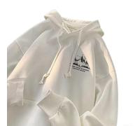 Pull à capuche ample pour homme décontracté à manches longues | Design ample pour plus de confort, mélange de polyester doux, imprimé lettre, idéal pour un usage quotidien décontracté