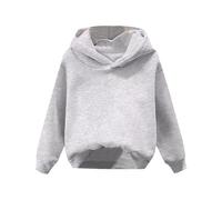 Pull à capuche d'automne pour enfants Milieu et Grand Automne Couleur unie Pull à capuche Sweat à manches longues 56, gris, 4-5 ans