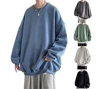 Pull à capuche de couleur unie pour homme - Sweat à capuche ample avec poches et cordon de serrage ultra doux à manches longues - Pull à capuche décontracté pour l'automne et l'hiver, vert militaire