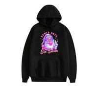 Pull à Capuche drôle avec Le Père Noël Qui Dit Six Seven Christmas 6 7 Gen Z Meme Xmas Blowing Bubble Gum Sunglasses et Une Blague Graphique Amusante