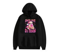 Pull à Capuche drôle avec Le Père Noël Qui Dit Six Seven Christmas 6 7 Gen Z Meme Xmas Blowing Bubble Gum Sunglasses et Une Blague Graphique Amusante