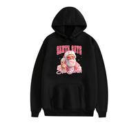 Pull à Capuche drôle avec Le Père Noël Qui Dit Six Seven Christmas 6 7 Gen Z Meme Xmas Blowing Bubble Gum Sunglasses et Une Blague Graphique Amusante