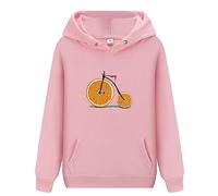 Pull à capuche en polaire à fermeture éclair intégrale - Imprimé orange - Pour jeunes couples - Populaire - Quotidien - Manches longues - Grande poche - Pour homme et femme - Fermeture éclair
