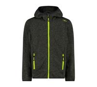 CMP - Boy's Jacket Fix Hood Jacquard Knitted - Veste polaire - 128 - pine lighter