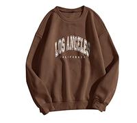 Pull à Capuche Los Angeles Surdimensionné Pour Femme Avec Imprimé Vintage - Haut De Haute Qualité Et Durable