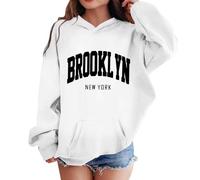 Pull à capuche pour enfants - Sweats à capuche pour filles - Confortable et décontracté - Manches longues - Avec des imprimés de lettres uniques - Parfait pour le quotidien et les fêtes d'Halloween