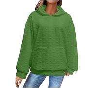 Pull à capuche pour femme en coton, sweat à capuche Y2K pour femme, décontracté, manches longues, couleur unie, long, décontracté, t-shirt de sport, veste de travail, sweat à capuche confortable, vert