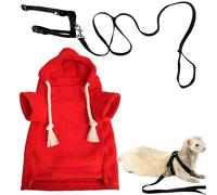 Pull À Capuche Pour Furets Tenue Chaude Et Douce Pour Hamster Avec Harnais | Sweater Élégant pour Rongeurs et Animaux Pour Lapin Ecureuil Chinchilla Et Chien Chihuahua