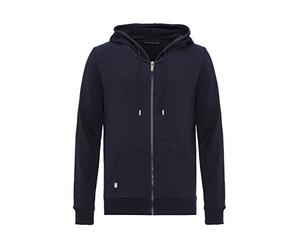 Pull à Capuche pour Homme Hoodie Veste de survêtement Fermeture éclair Premium Basic Bleu Foncé 3XL
