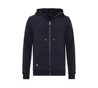 Pull à Capuche pour Homme Hoodie Veste de survêtement Fermeture éclair Premium Basic Bleu Foncé XL