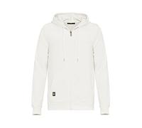 Pull à Capuche pour Homme Hoodie Veste de survêtement Fermeture éclair Premium Basic Ecru L