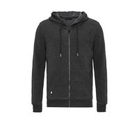 Pull à Capuche pour Homme Hoodie Veste de survêtement Fermeture éclair Premium Basic Gris Foncé L