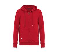 Pull à Capuche pour Homme Hoodie Veste de survêtement Fermeture éclair Premium Basic Rouge XL