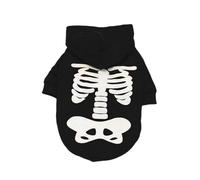 Pull à capuche squelette pour chiens à grands chiens pour une utilisation en extérieur Pull coupe-vent épais gilet d'Halloween