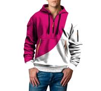 Pull à capuche surdimensionné avec demi-fermeture éclair pour homme pour le