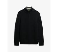 Superdry Pull à col camionneur en maille et coton Noir Taille S