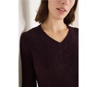 Pull à col en V bouclé
