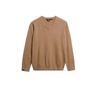 Pull à col en V classique femme Superdry Beige M