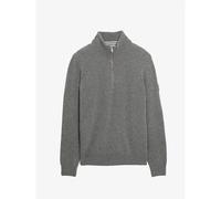 Pull à col montant avec demi-zip en laine polyamide Aigle Esssential Gris M