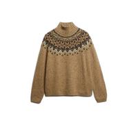 Superdry Fairisle High Neck Sweater Marron L Femme