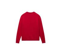 Pull à col rond en coton de Napapijri, Rouge/excursion, couleur unie (Getaway Solids), L