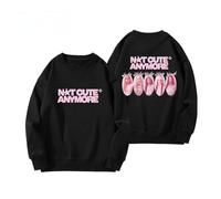 Pull À Col Rond Harajuku Graphique Sweat À Manches Longues NotCutAnymore Haut Décontracté for Les Fans Femmes Adolescentes(BLACK3,L)