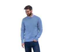 Pull à col rond pour homme en cachemire fabriqué en Italie à manches longues en cachemire double fil automne hiver pull noir beige blanc gris garçon, bleu ciel, Large