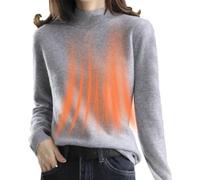 Pull à col roulé élégant à col roulé à manches longues avec pull en tricot | Pull Tops pour filles femmes