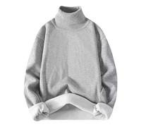 Pull à col roulé Homme Chemise à Manches Longues Pull en Maille Fine col roulé Loisirs Slim fit Basique Pull Homme éPais Tricot Pull Over Hiver Haut
