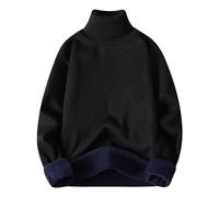 Pull à col roulé Homme Chemise à Manches Longues Pull en Maille Fine col roulé Loisirs Slim fit Basique Pull Homme éPais Tricot Pull Over Hiver Haut