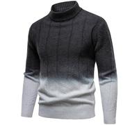 Pull A Col Roulé Homme Pull Coton, Pullover Homme Coupe Ample Torsadé Grosse Maille ÉPais Chaud Thermique Manches Longues Confortable DéContracté IntéRieur ExtéRieur