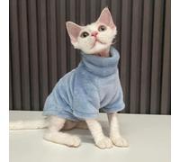 Pull à col roulé pour chat - Manteau d'hiver chaud sans poils - Pull doux en peluche pour chat ou chihuahua