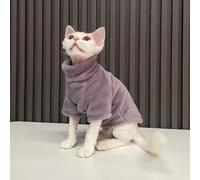 Pull à col roulé pour chat - Manteau d'hiver chaud sans poils - Pull doux en peluche pour chat ou chihuahua