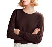 Pull à col roulé pour femmes à coupe ajustée, décontracté, court pour l'automne et l'hiver au Royaume-Uni, pulls en molleton douillets et chauds à manches longues, tops amples à col ras du cou, pulls