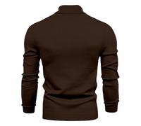 Pull à col roulé pour homme - Décontracté - Basique - Tricot thermique - Col haut - Pour garder au chaud, marron, 4XL