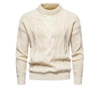 Pull À Col Roulé pour Homme, Pull Homme Camionneur Coupe Slim Pull en Maille Fine Col Roulé Casual Basic Pull Manches Longues Col Roulé Pullover Tricoté Sweater