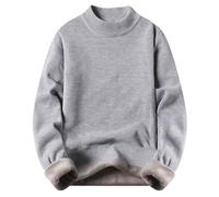Pull À Col Roulé pour Homme, Sweater Homme Hiver, Sweat Pull Loisirs Et Mode Manches Longues Simple Classique Slim Fit Cardigan Chaude Lâche Épaisse À Col Rond Chandail Automne Et Hiver Tricot
