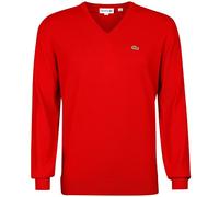 Pull à col V pour hommes Lacoste AH3015, basique, coupe droite. - Rouge - Medium