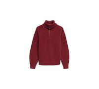 Pull Ã col zippÃ© en maille vanisÃ©e femme Armedangels Rouge M