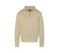 Pull a col zippe homme Schott Ref 58378 Off White L