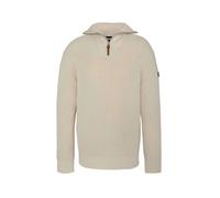 Pull a col zippe homme Schott Ref 61337 Off White M