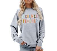 Pull à demi-fermeture éclair surdimensionné pour femme - Pour la rentrée scolaire - Pull à épaules tombantes, gris, L