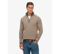Superdry Essentials Half Zip Sweater Marron L Homme